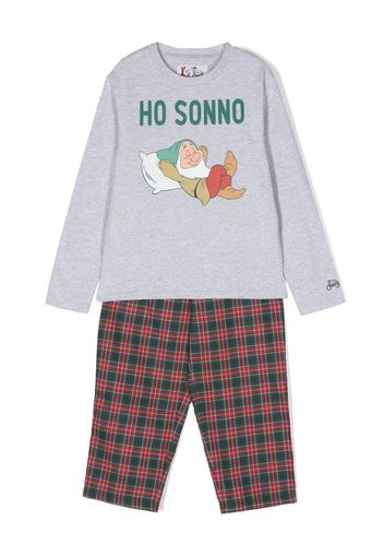 MC2 Saint Barth Kids slogan-print sleep set - Grigio