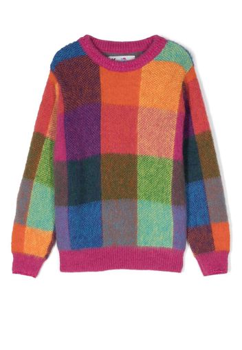 MC2 Saint Barth Kids fine-knit check-pattern jumper - Rosa