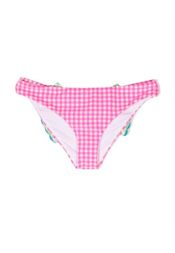 MC2 Saint Barth Kids bow-detail gingham bikini bottoms - Rosa