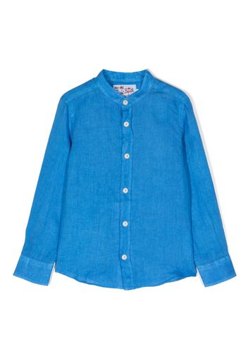 MC2 Saint Barth Kids long-sleeve linen shirt - Blu