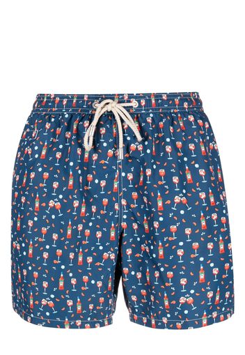 MC2 Saint Barth graphic-print swim shorts - Blu