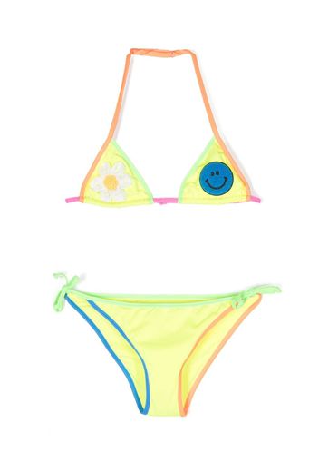 MC2 Saint Barth Kids Holly patch-detail bikini set - Giallo