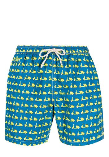 MC2 Saint Barth all-over vespa print swim shorts - Blu