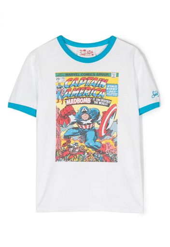 MC2 Saint Barth Kids Captain America graphic-print T-shirt - Bianco