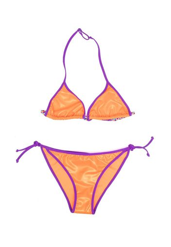 MC2 Saint Barth Kids shine-effect triangle bikini - Arancione