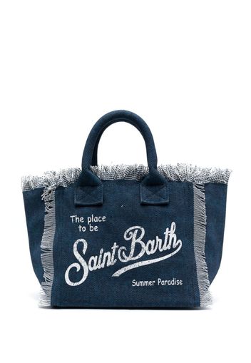 MC2 Saint Barth Colette canvas beach bag - Blu