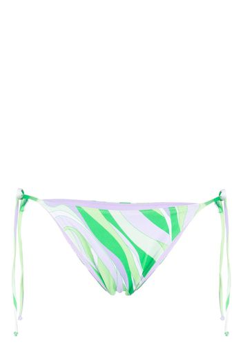 MC2 Saint Barth wave-print bikini bottom - Verde