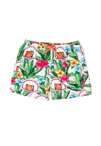 MC2 Saint Barth Kids graphic-print swim shorts - Verde