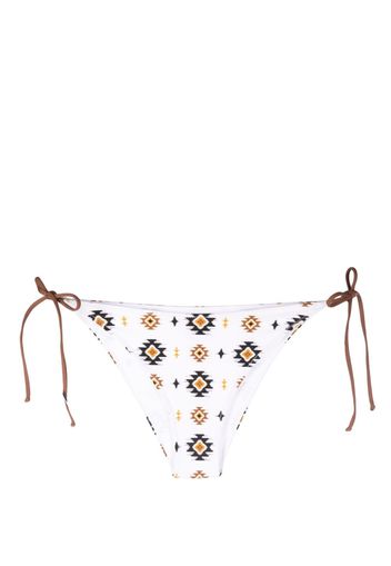 MC2 Saint Barth Slip bikini Virgo con motivo Ikat - Bianco