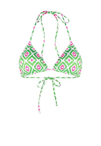 MC2 Saint Barth Leah geometric-print bikini top - Verde