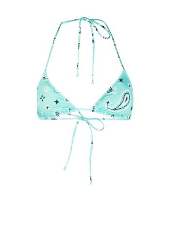 MC2 Saint Barth paisley-print bikini top - Verde