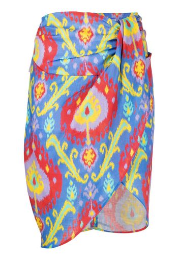 MC2 Saint Barth Amanda ikat-print skirt - Blu