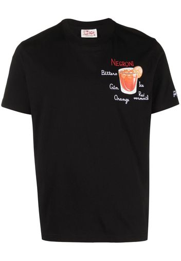 MC2 Saint Barth Negroni embroidered-logo cotton T-shirt - Nero