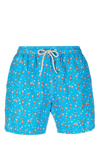 MC2 Saint Barth Aperol Spritz-print swim shorts - Blu