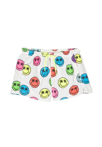 MC2 Saint Barth Kids graphic-print swim shorts - Bianco