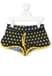 Felpa con logo Kids duck-print swim shorts - Blu