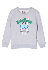 MC2 Saint Barth Kids graphic logo-print sweatshirt - Grigio