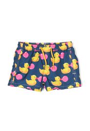 MC2 Saint Barth Kids duck-print swim shorts - Nero