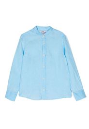 MC2 Saint Barth Kids Pati long-sleeve linen shirt - Blu
