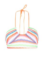 MC2 Saint Barth zigzag-pattern bikini top - Bianco