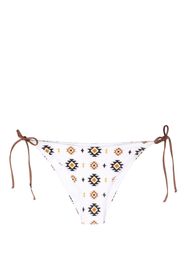 MC2 Saint Barth Slip bikini Virgo con motivo Ikat - Bianco