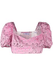 MC2 Saint Barth Top Delia crop con stampa - Rosa