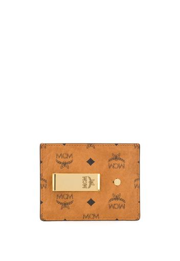 logo-print compact cardholder