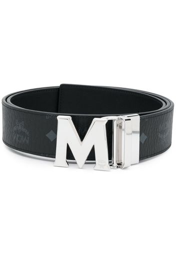 logo-print branded-buckle belt