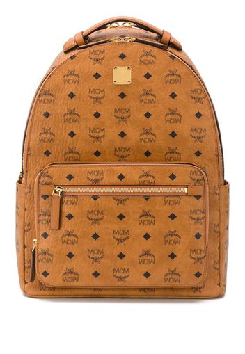 logo-print zipped backpack