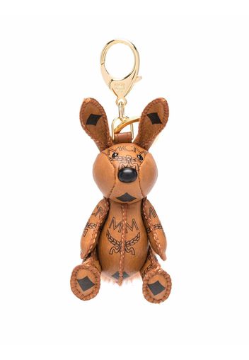 MCM rabbit motif keyring - Marrone