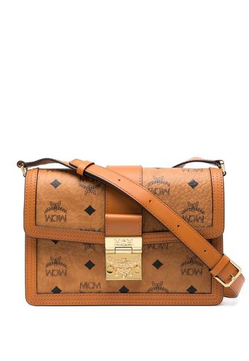 MCM Borsa a tracolla con stampa - Marrone