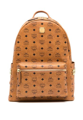 MCM Stark monogram backpack - Marrone