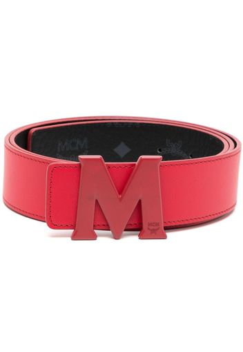 MCM logo-buckle reversible belt - Rosa