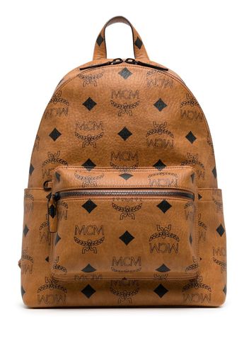 MCM Zaino Stark Visetos medio con monogramma - Marrone