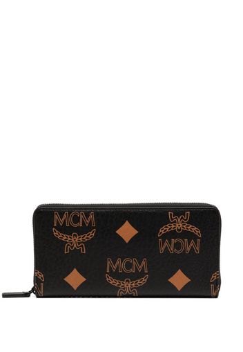 MCM Portafoglio Aren grande con monogramma - Nero