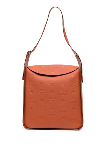 MCM Borsa a spalla Aren grande con monogramma - Marrone