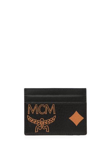 MCM Portacarte Aren Maxi con monogramma - Nero