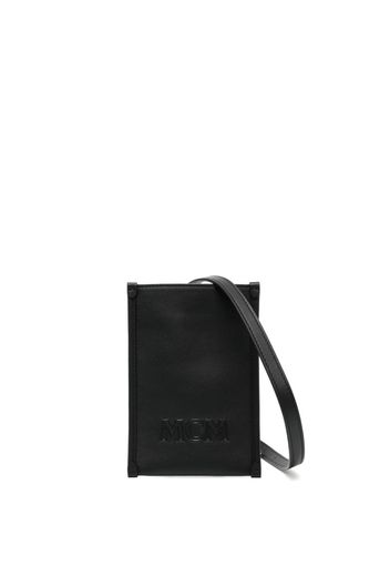 MCM Pouch Aren con logo goffrato - Nero