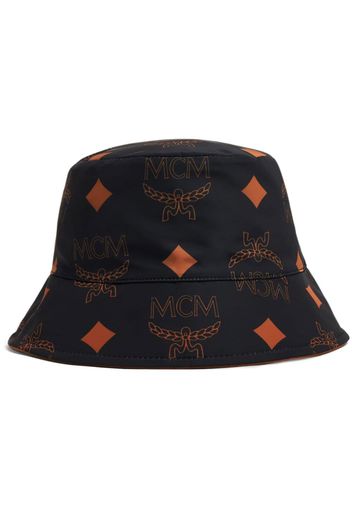 MCM logo-print cotton bucket hat - Nero