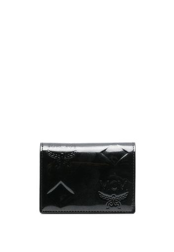 MCM logo-debossed leather wallet - Nero