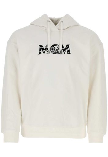 MCM logo-print cotton sweatshirt - Toni neutri