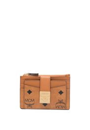 monogram-print leather wallet