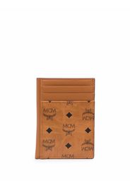 MCM Portacarte con monogramma Visetos - Marrone