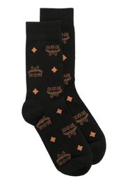 MCM monogram-print knit socks - Nero