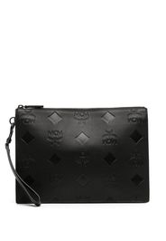 MCM Clutch Aren con monogramma - Nero