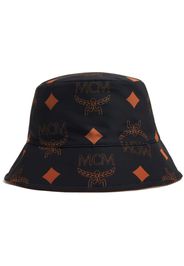 MCM logo-print cotton bucket hat - Nero