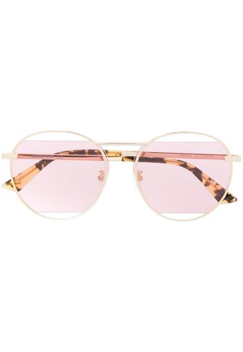 McQ Alexander McQueen MQ0232SA 003 GOLD GOLD PINK Leather/Fur/Exotic Skins->Leather