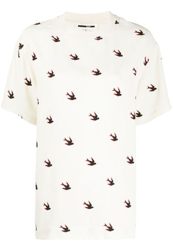 swallow print T-shirt