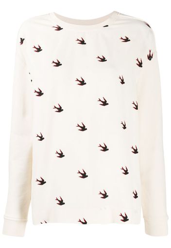 birds print sweatshirt