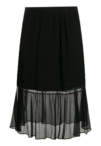 sheer embroidered skirt